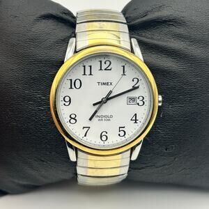 Timex Easy Reader Two-Tone St. Steel Men’s Watch Working New Battery